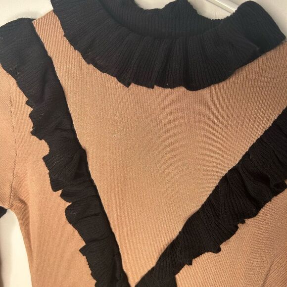 Fashion Nova Loving Arm Knit Dress. Mocha and Black. Size S. - Picture 6 of 14